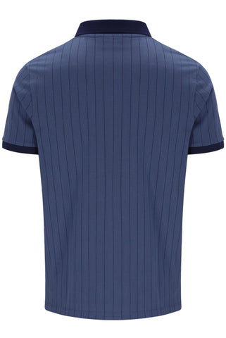 Blue pinstripe shirt on a white background