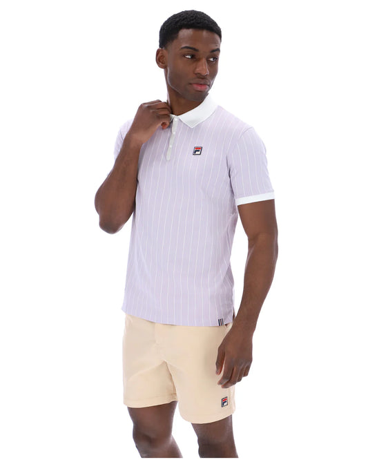 Fila BB1 Classic Vintage Striped Polo – Misty Lilac