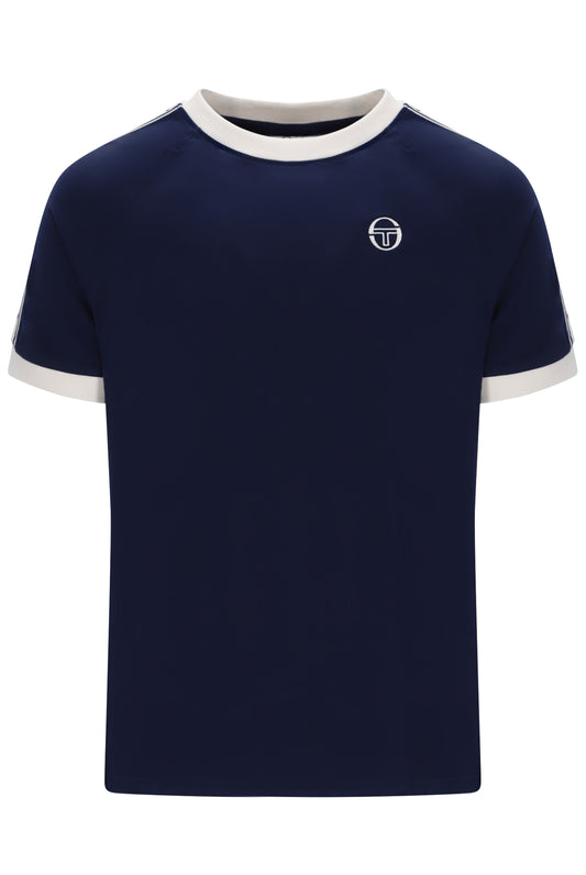 Sergio Tacchini Bianchi Ringer T-Shirt – Maritime Blue