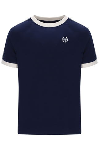 Sergio Tacchini Bianchi Ringer T-Shirt – Maritime Blue