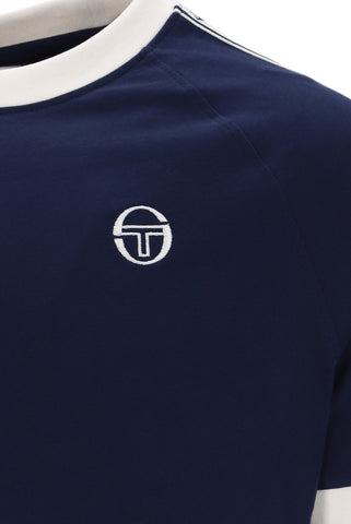 Sergio Tacchini Bianchi Ringer T-Shirt – Maritime Blue