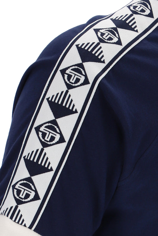Sergio Tacchini Bianchi Ringer T-Shirt – Maritime Blue