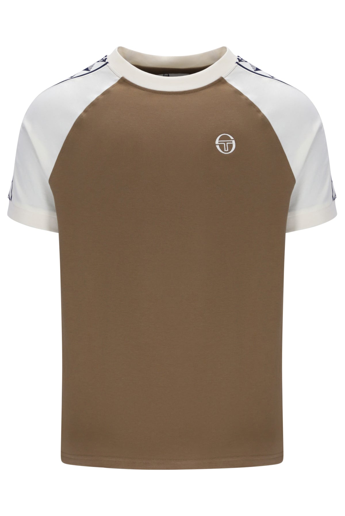 Sergio Tacchini Bianchi Ringer T-Shirt – Shitake/Gardenia