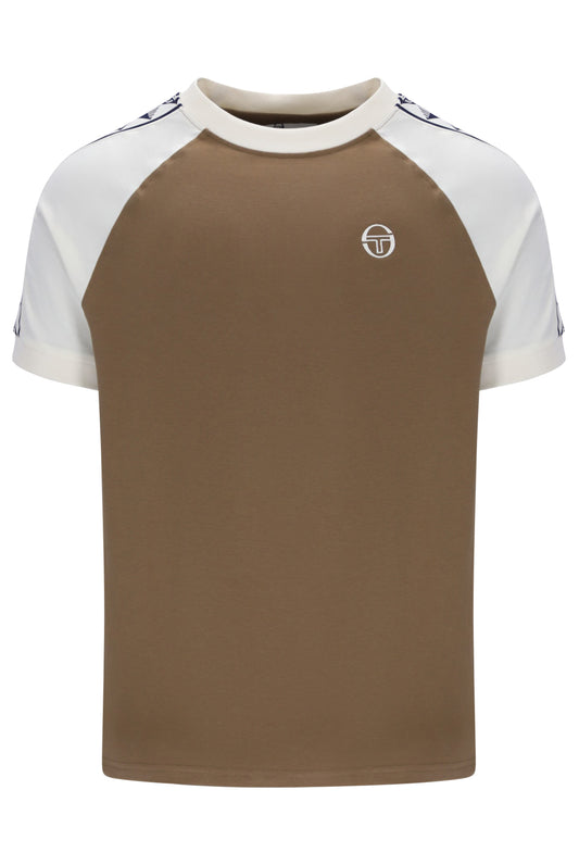 Sergio Tacchini Bianchi Ringer T-Shirt – Shitake/Gardenia