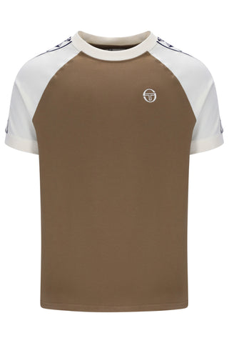 Sergio Tacchini Bianchi Ringer T-Shirt – Shitake/Gardenia