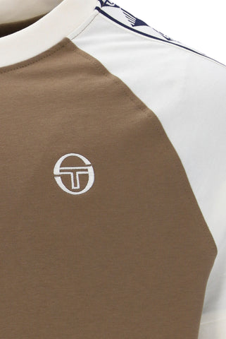 Sergio Tacchini Bianchi Ringer T-Shirt – Shitake/Gardenia