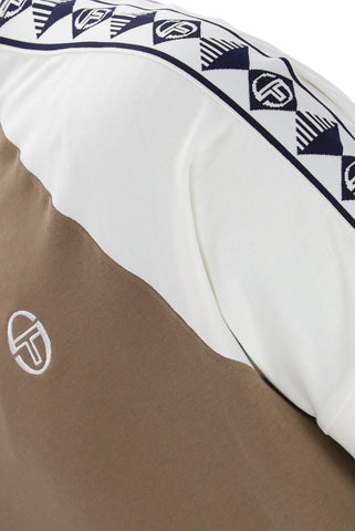 Sergio Tacchini Bianchi Ringer T-Shirt – Shitake/Gardenia
