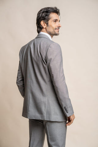 House of Cavani Reegan - Grey Slim Fit Regular Three Piece Suit