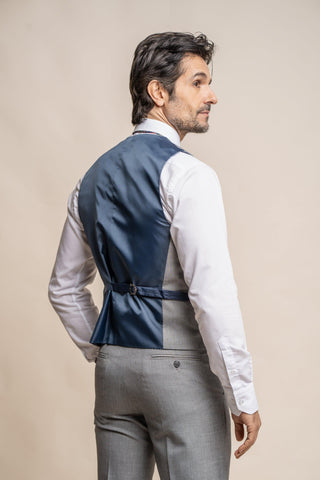 House of Cavani Reegan - Grey Slim Fit Regular Three Piece Suit