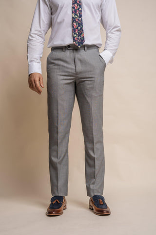House of Cavani Reegan - Grey Slim Fit Regular Three Piece Suit