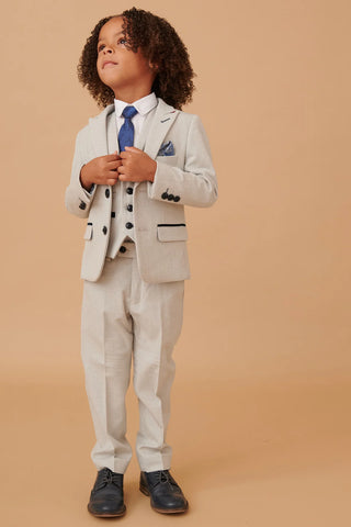 Marc Darcy Bromley - Children's Stone Check Print Three Piece Suit