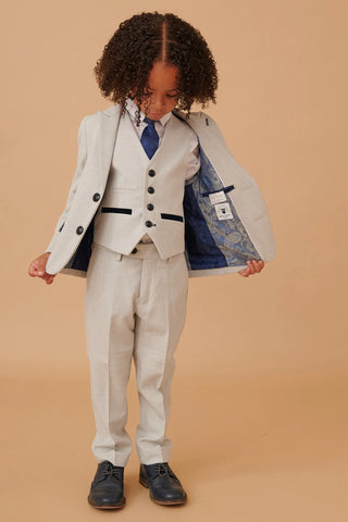 Marc Darcy Bromley - Children's Stone Check Print Three Piece Suit