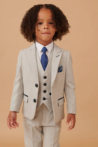 Marc Darcy Bromley - Children's Stone Check Print Three Piece Suit