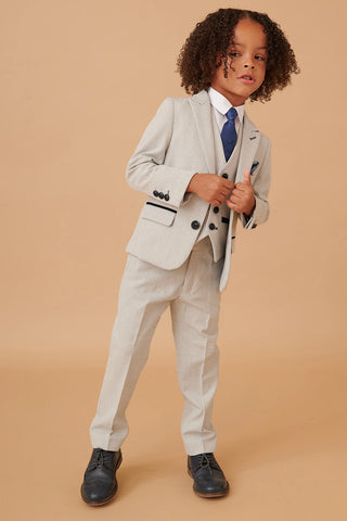Marc Darcy Bromley - Children's Stone Check Print Three Piece Suit