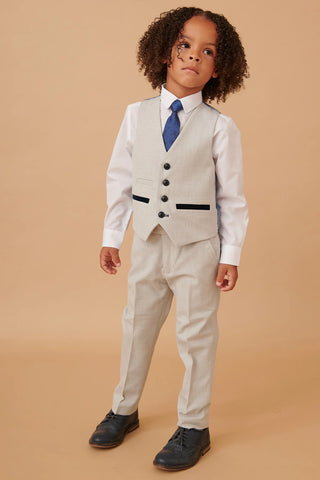 Marc Darcy Bromley - Children's Stone Check Print Three Piece Suit