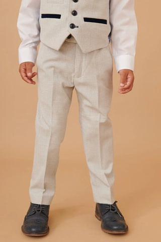Marc Darcy Bromley - Children's Stone Check Print Three Piece Suit