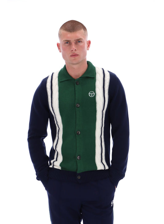 Sergio Tacchini Bruni Knit Cardigan – Maritime Blue / Eden