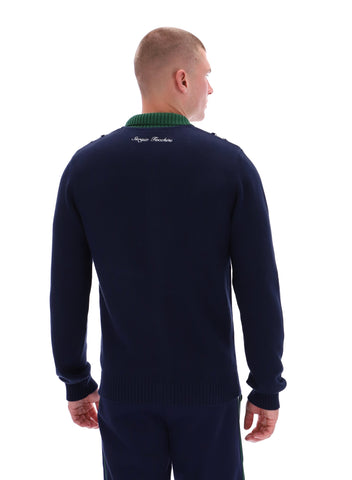 Sergio Tacchini Bruni Knit Cardigan – Maritime Blue / Eden