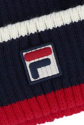 FILA Ciro Ribbed Turn-Up Beanie – Navy