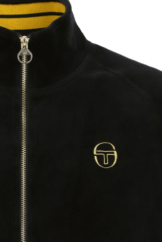 Sergio Tacchini Court Velour Track Top – Black