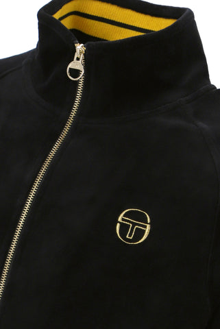 Sergio Tacchini Court Velour Track Top – Black