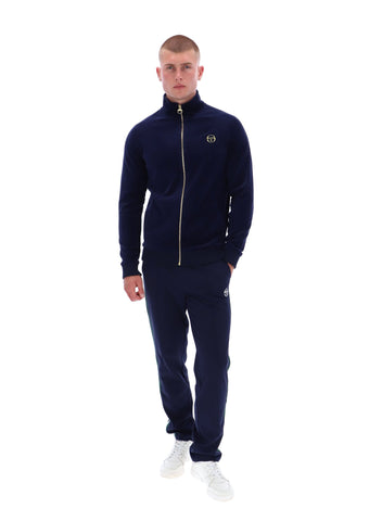 Sergio Tacchini Court Velour Track Top – Maritime Blue