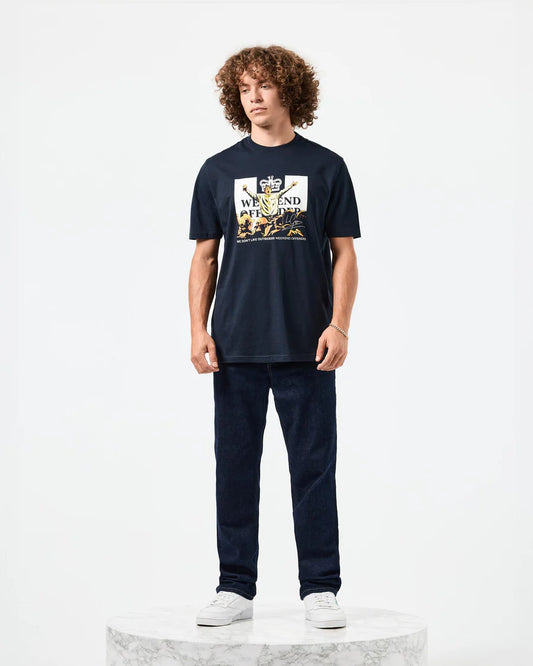 Weekend Offender Leo Gregory Graphic T-Shirt Navy