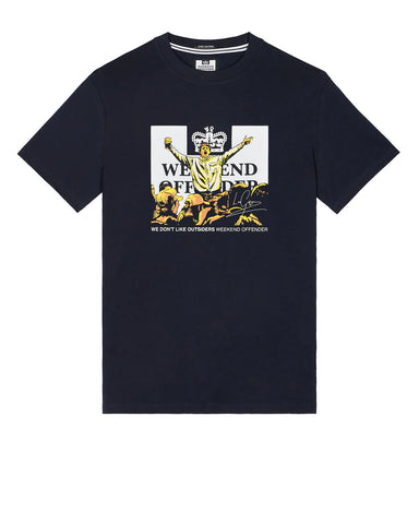 Weekend Offender Leo Gregory Graphic T-Shirt Navy