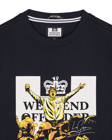 Weekend Offender Leo Gregory Graphic T-Shirt Navy