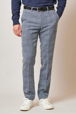 Marc Darcy Kris - Sky Blue Tweed Three Piece Suit