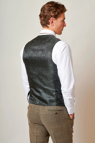 Marc Darcy Kris - Tan Tweed Three Piece Suit
