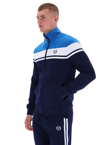Sergio Tacchini Damarindo Track Top – Directoire Blue / White / Maritime Blue