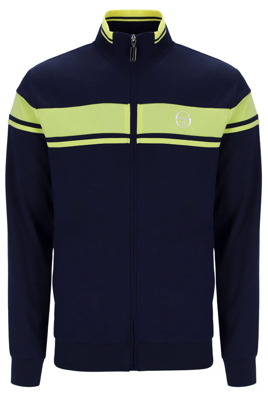 Sergio Tacchini Damarindo Track Top – Maritime Blue/Celery Green