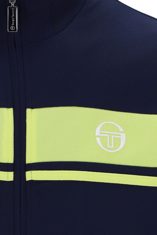 Sergio Tacchini Damarindo Track Top – Maritime Blue/Celery Green