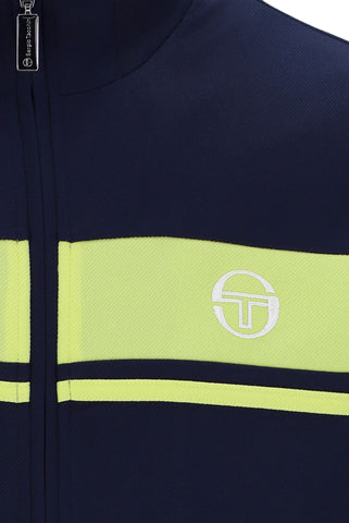 Sergio Tacchini Damarindo Track Top – Maritime Blue/Celery Green