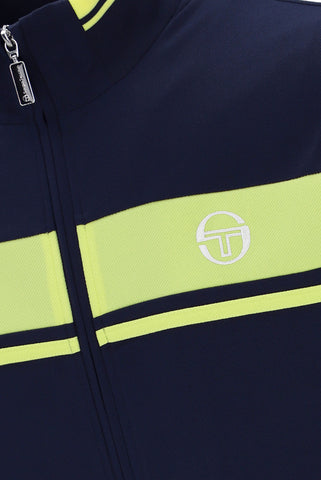 Sergio Tacchini Damarindo Track Top – Maritime Blue/Celery Green