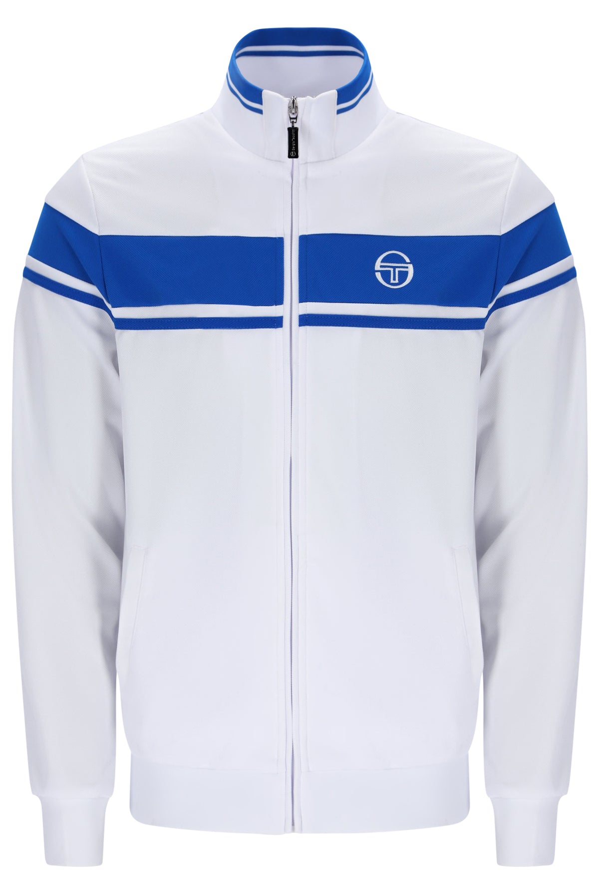 Sergio Tacchini Damarindo Track Top – White/Princess Blue