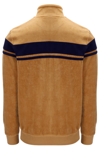 Sergio Tacchini Damarindo Velour Track Top Almond/Maritime Blue