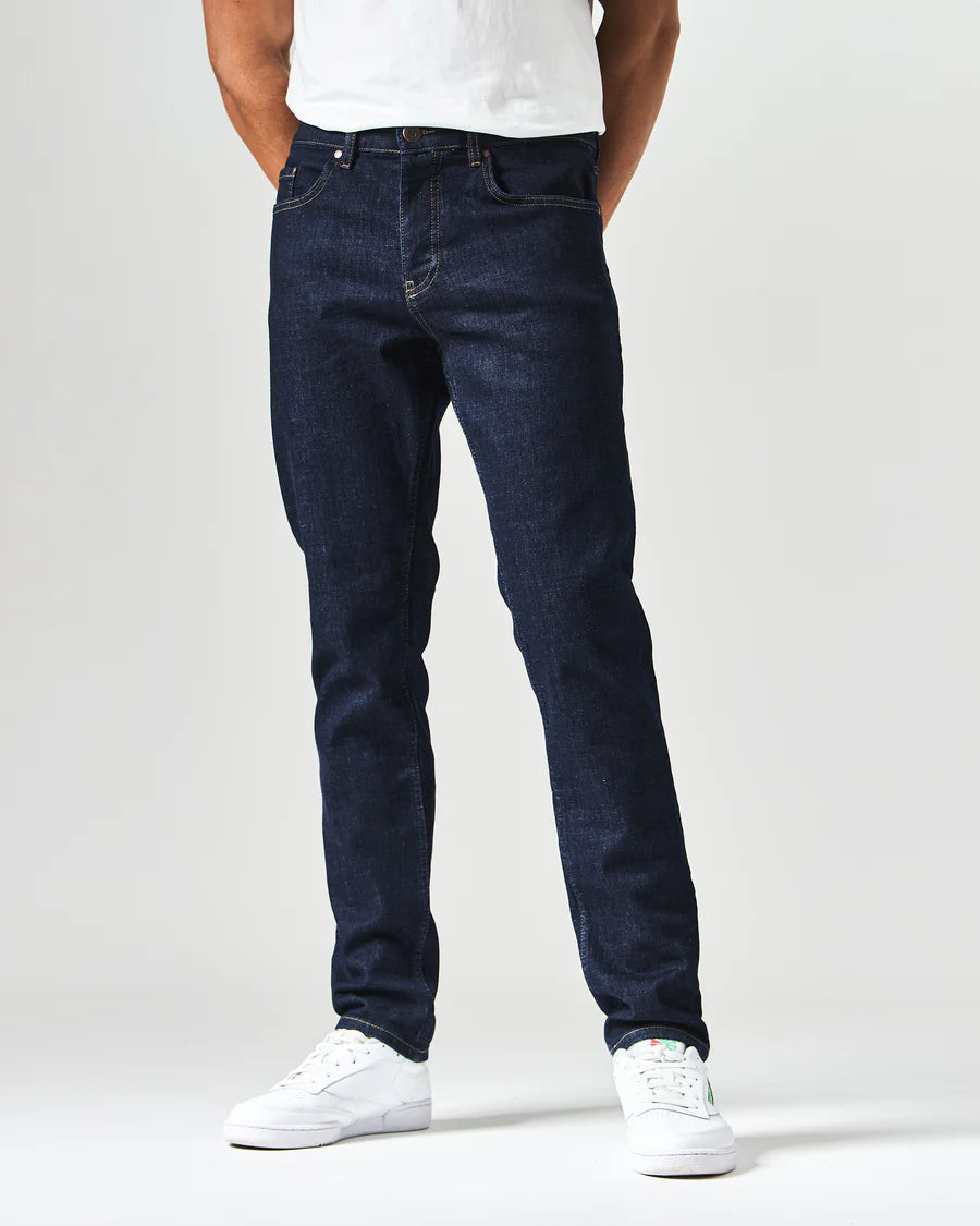 Faded jeans on a white background