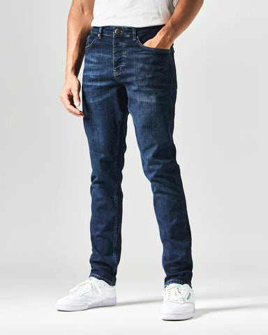 Faded jeans on a white background