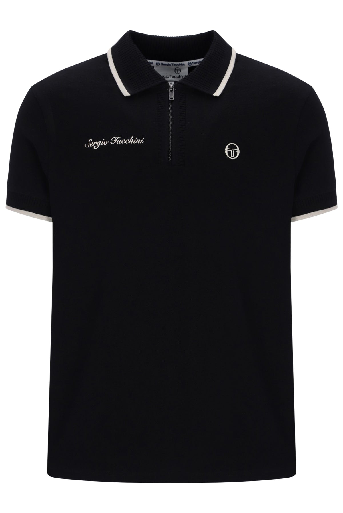 Sergio Tacchini Davide Zip Polo – Black