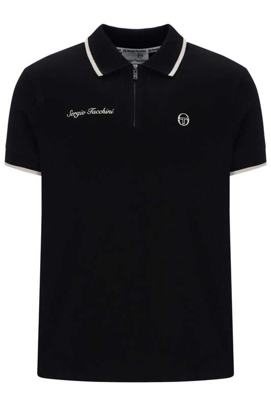 Sergio Tacchini Davide Zip Polo – Black