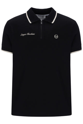 Sergio Tacchini Davide Zip Polo – Black