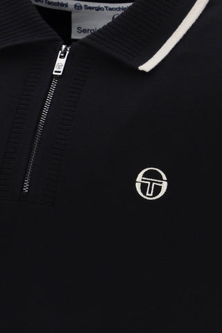 Sergio Tacchini Davide Zip Polo – Black