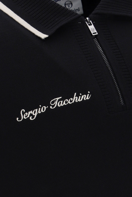 Sergio Tacchini Davide Zip Polo – Black