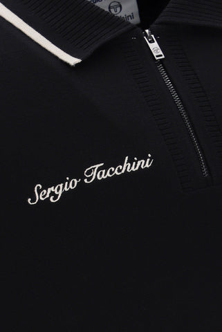 Sergio Tacchini Davide Zip Polo – Black