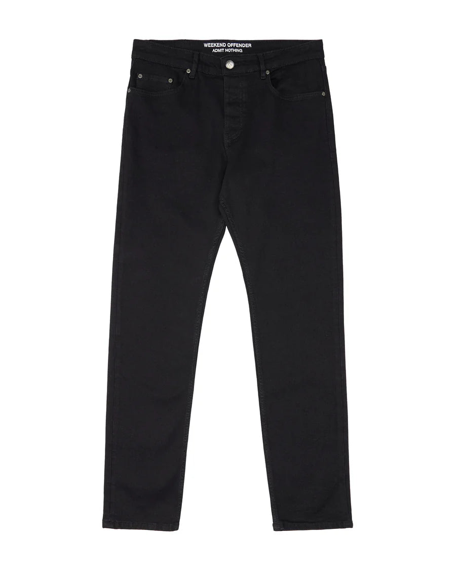 Faded jeans on a white background