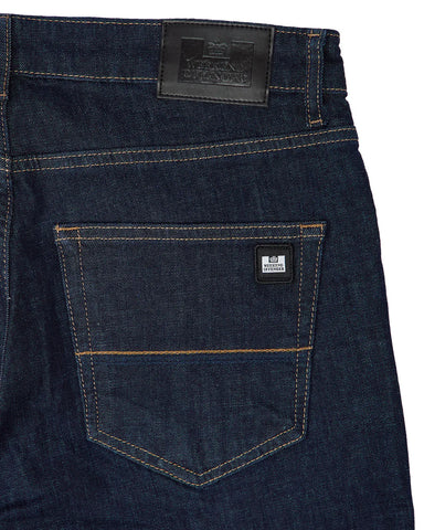 Faded jeans on a white background