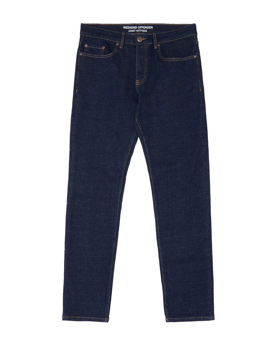 Faded jeans on a white background