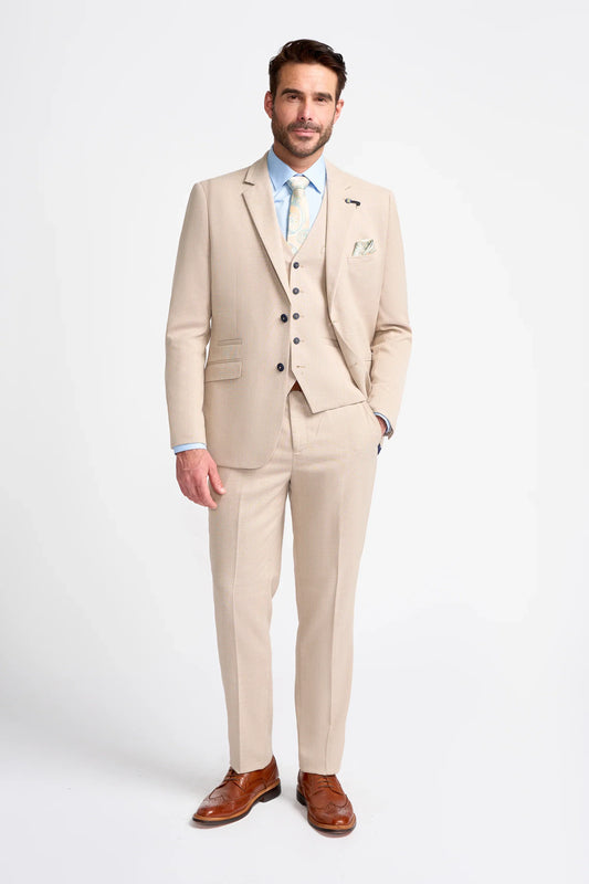 House of Cavani Miami - Beige Three Piece Suit